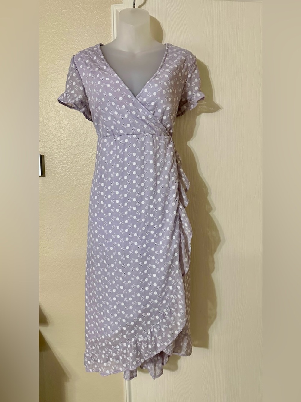 Miami Floral Wrap Midi Dress Size L